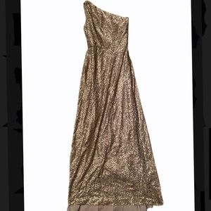 Sparkle Gold Bridesmaid Dress